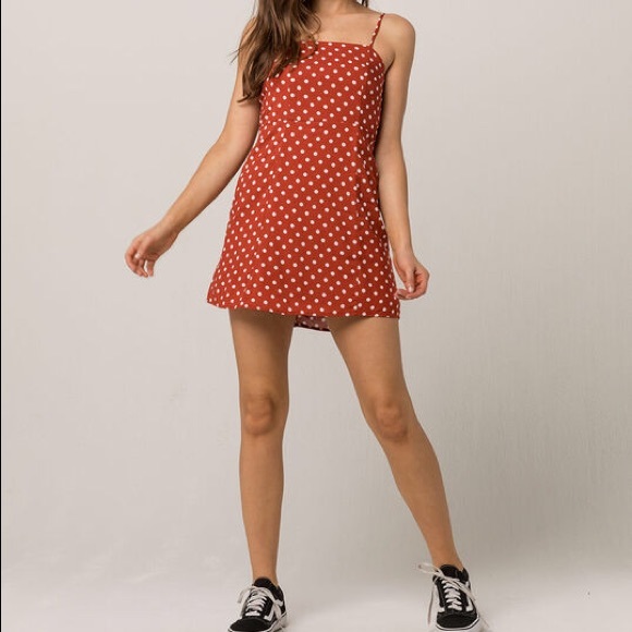 Tilly’s Sky and Sparrow Polka Dot Structured Dress - Picture 3 of 4